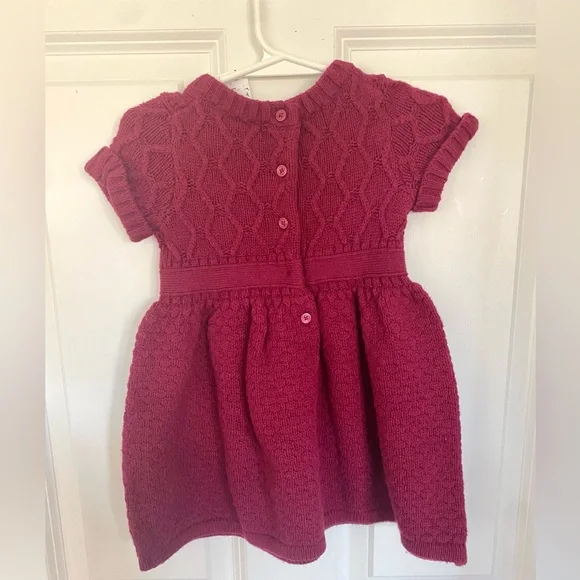NWT Janie and Jack Burgundy Sweater Knit dress Size - 12-18 months